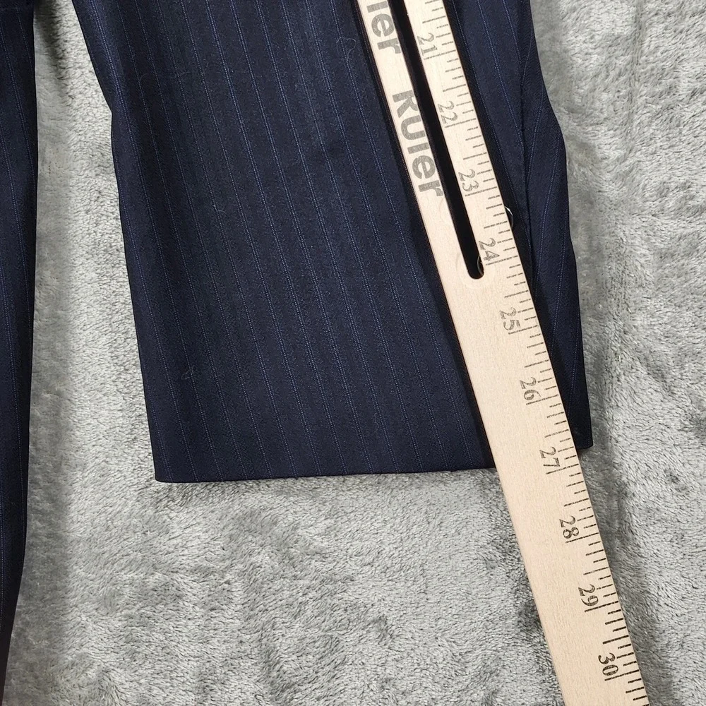 Canali Blazer‎ Mens 44 Made in Italy Blue Pinstripe Wool 2-Button Suit Jacket